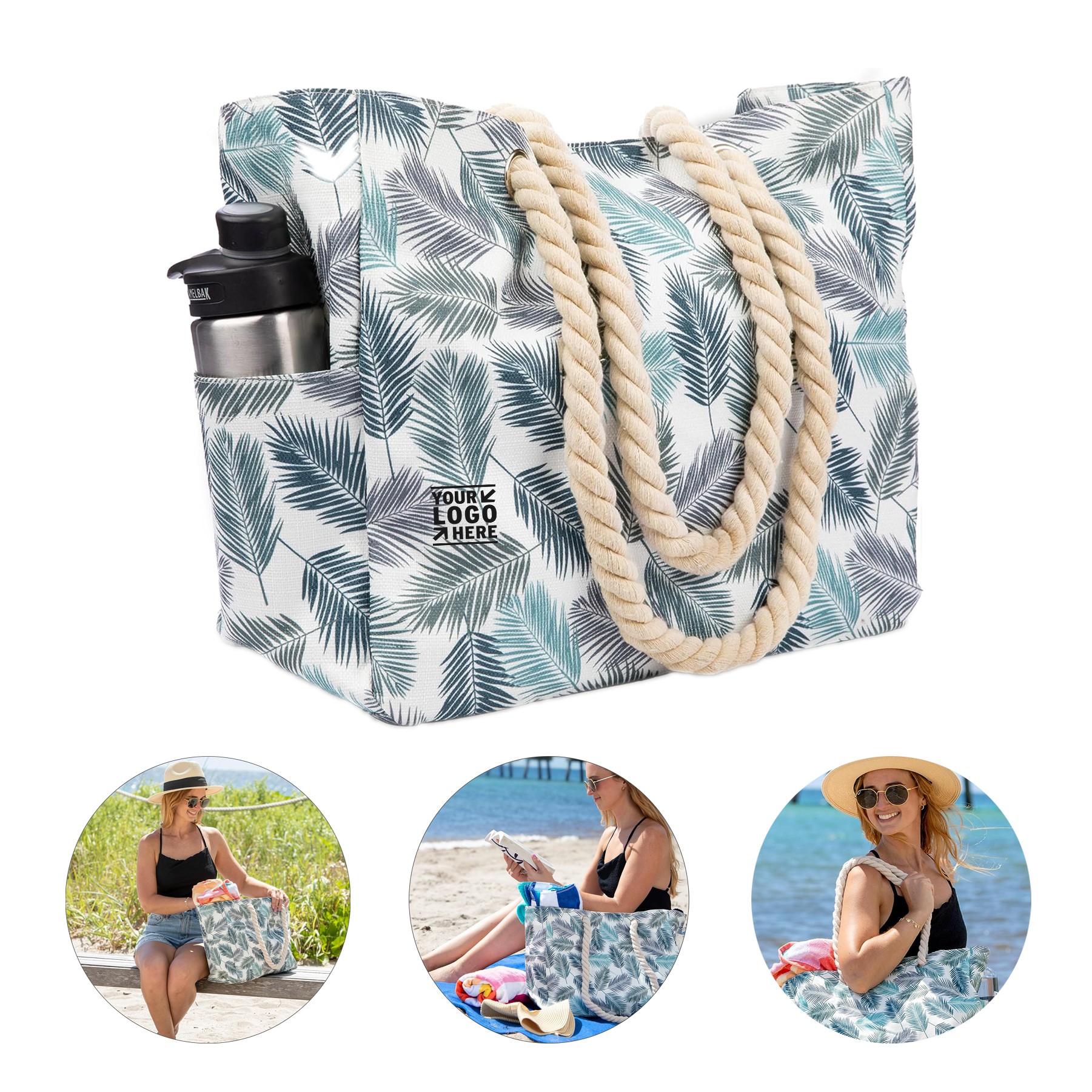 Women Waterproof Vacation Beach Essentials Pool Tote Bag 1
