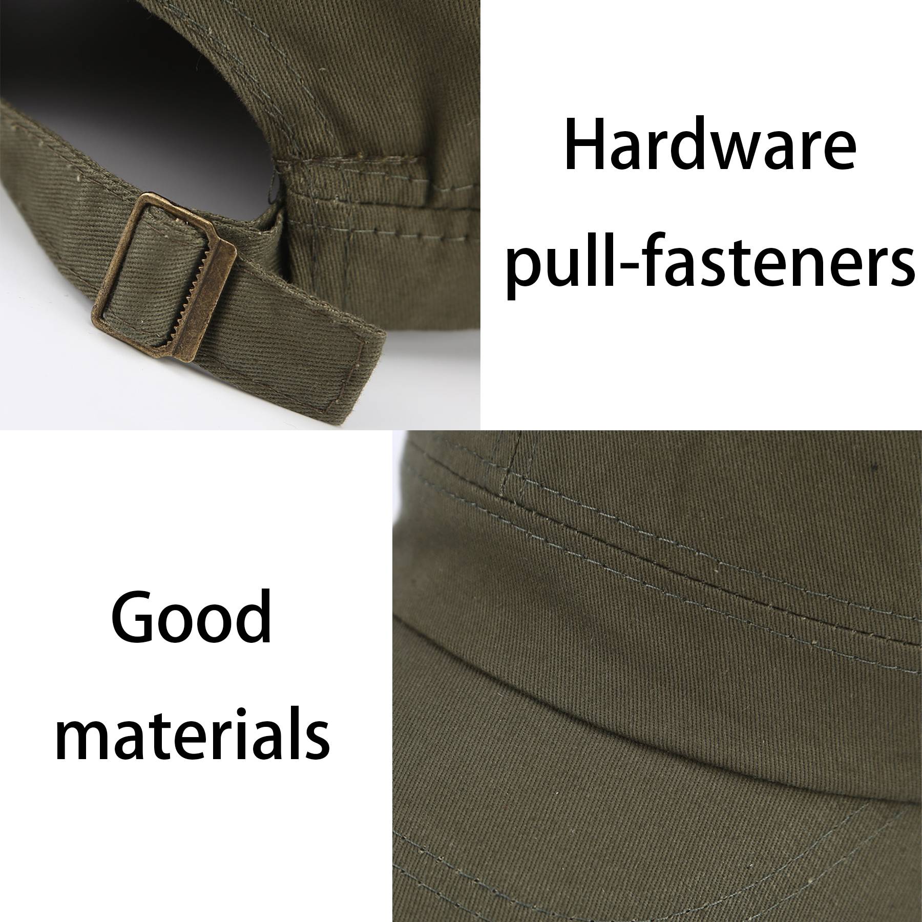 Cotton Summer simple monochrome flat hat for men 6