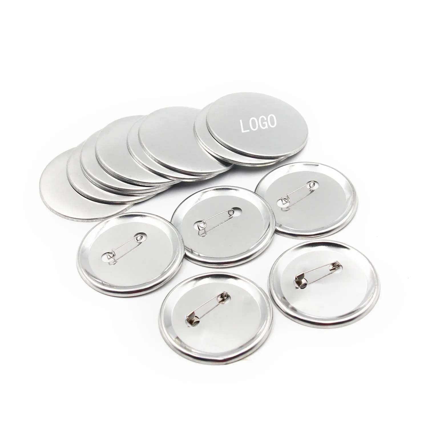 Tinplate Round Button With Safety Pins 3