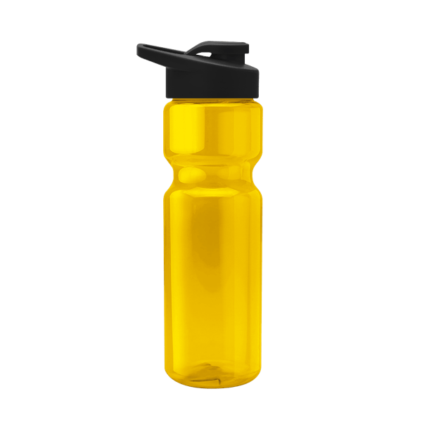Tandem 28oz Recycled Transparent Bike Bottle w/Drink-thru Lid 52
