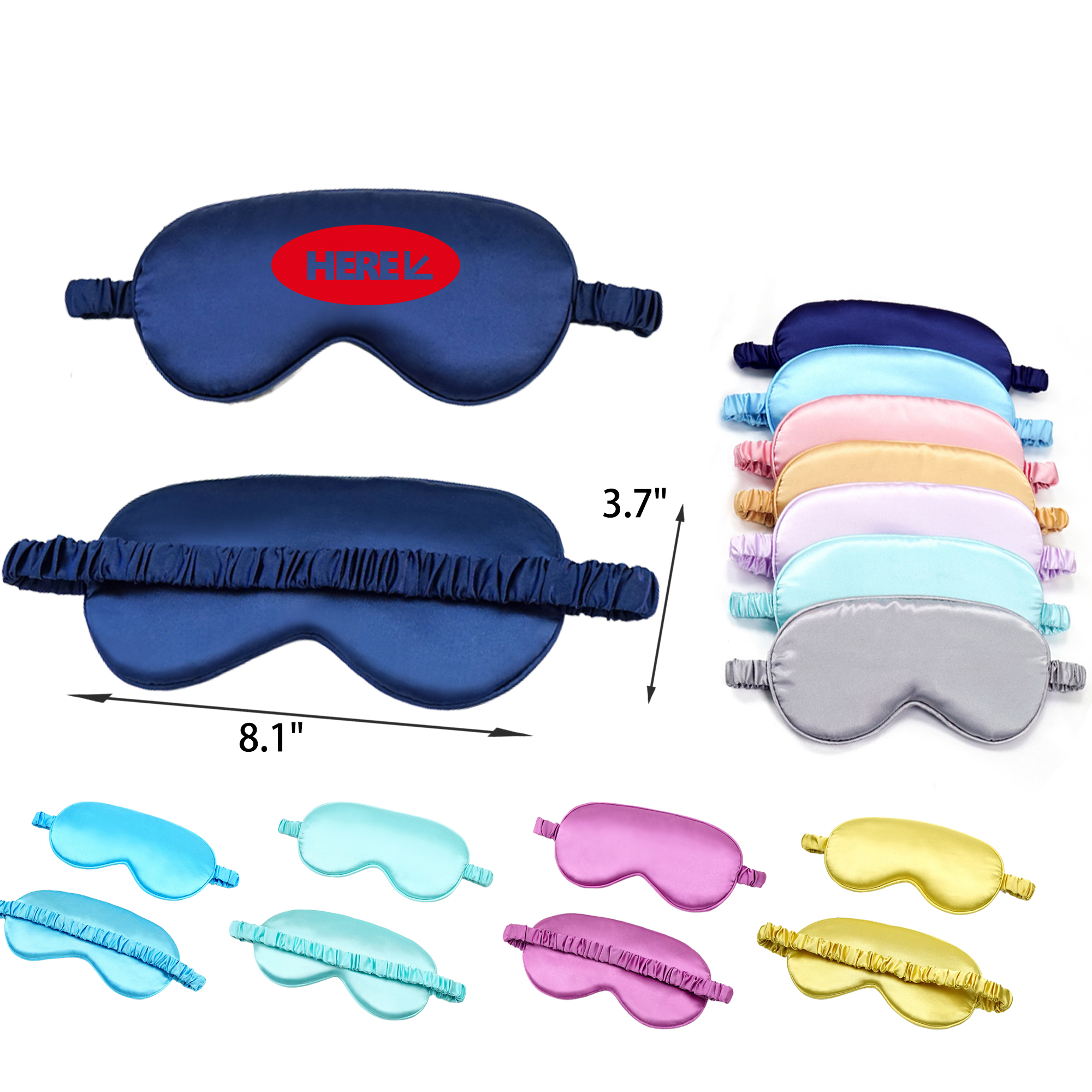 MOQ 50 PCS Stylish Solid Color Eye Mask 8