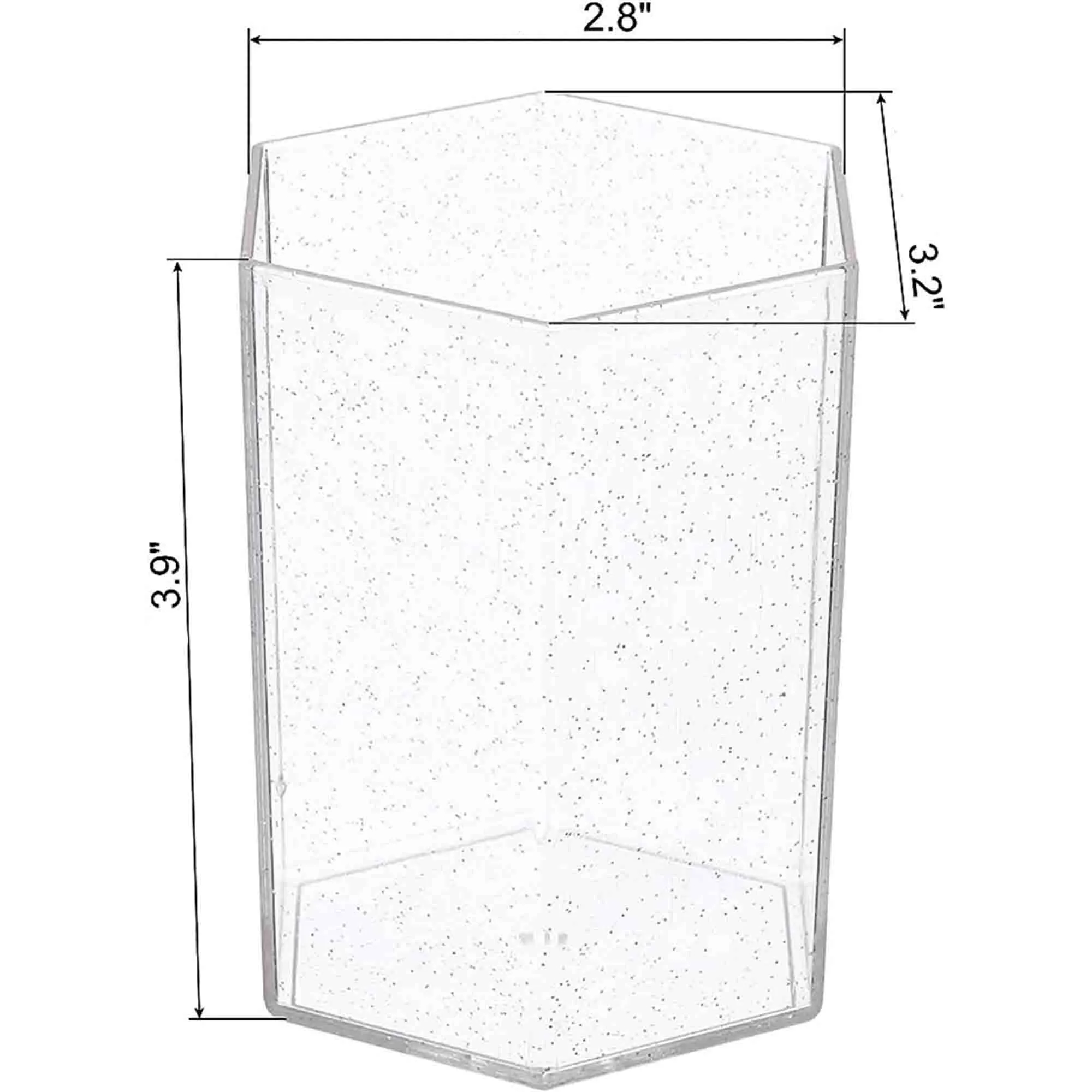 Acrylic Pen Holder Makeup Brush Storage Bucket 2