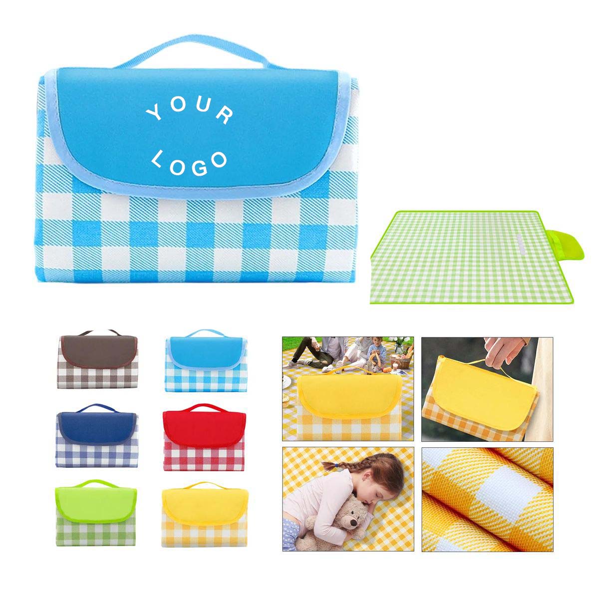 Foldable Picnic Blanket with Oxford Fabric and PVC Layer 2