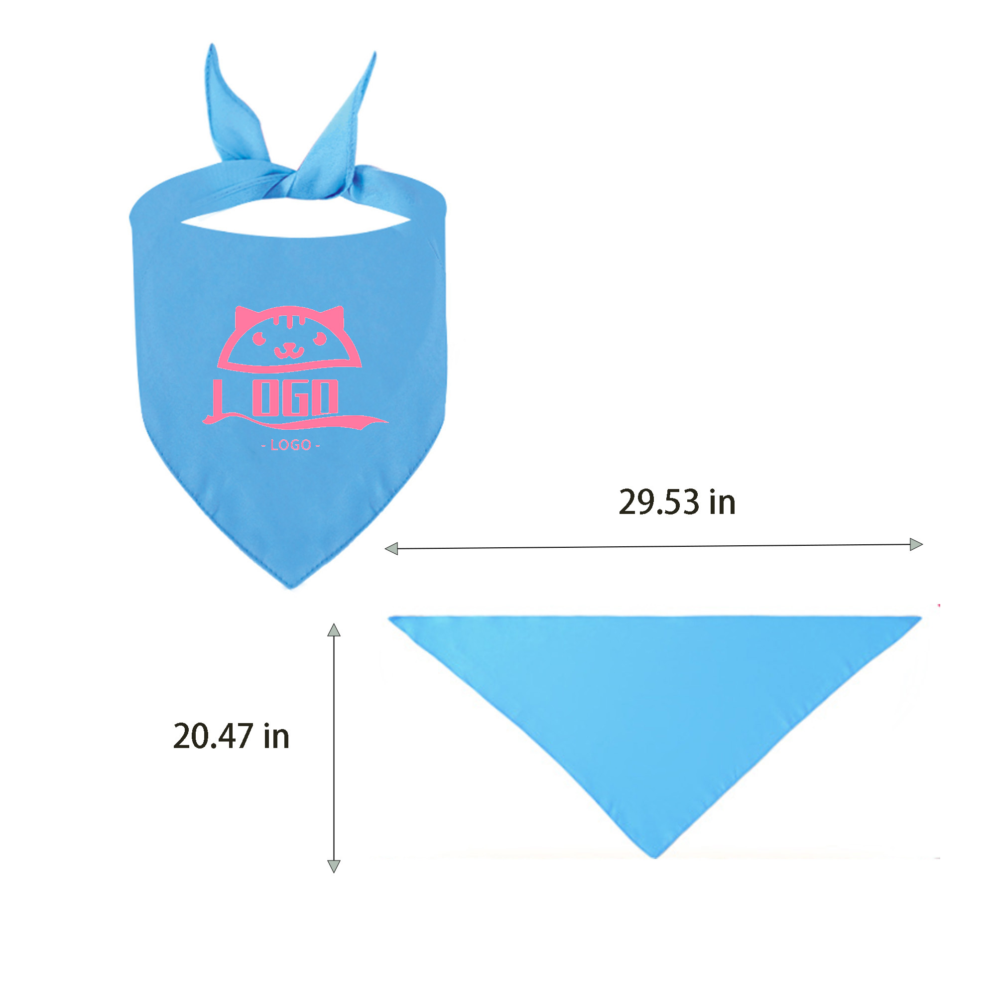 MOQ 20 Polyester Pet Triangle Scarves 13