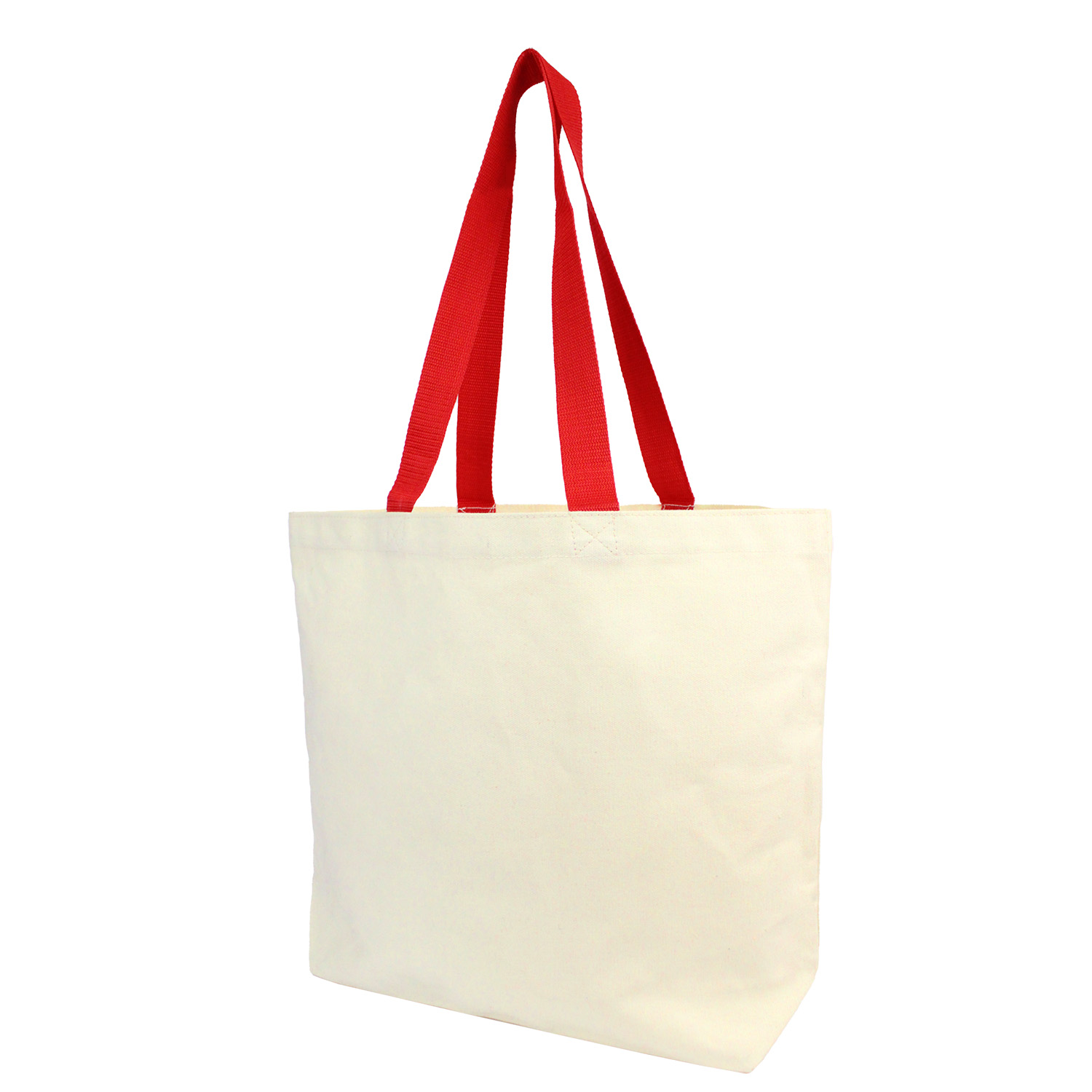 Color Handles Cotton Open Tote
