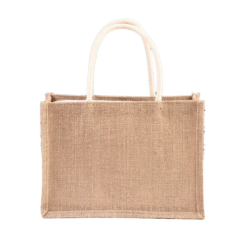 Linen carry-on shopping bag, custom tote bag with logo imprint 5