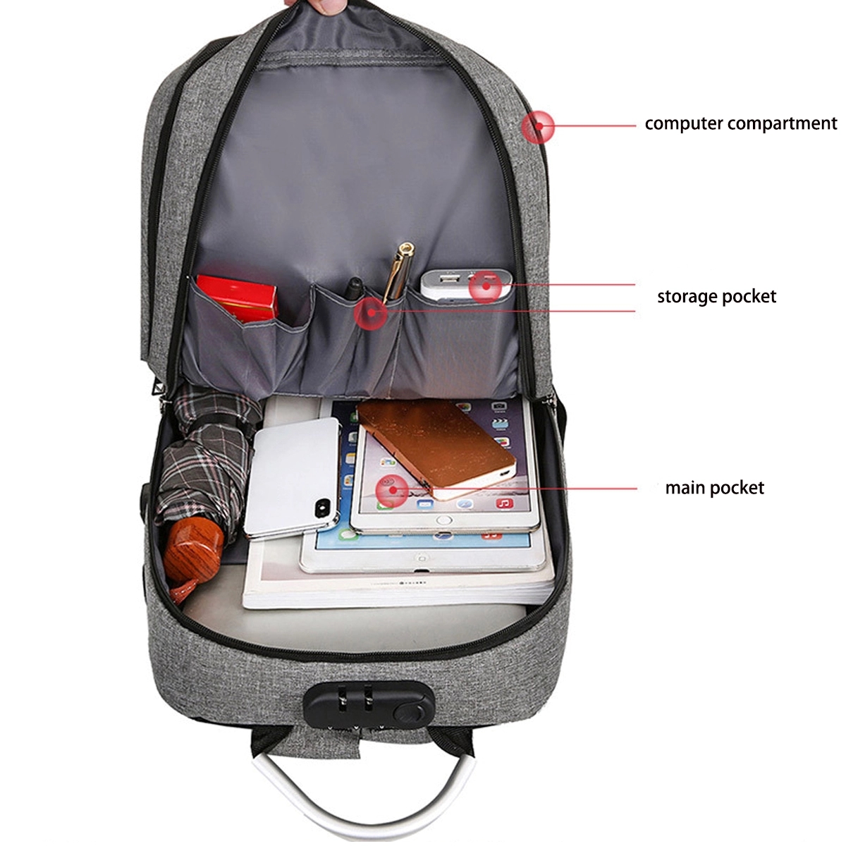 Businesss Anti-Theft Computer Backpack 7