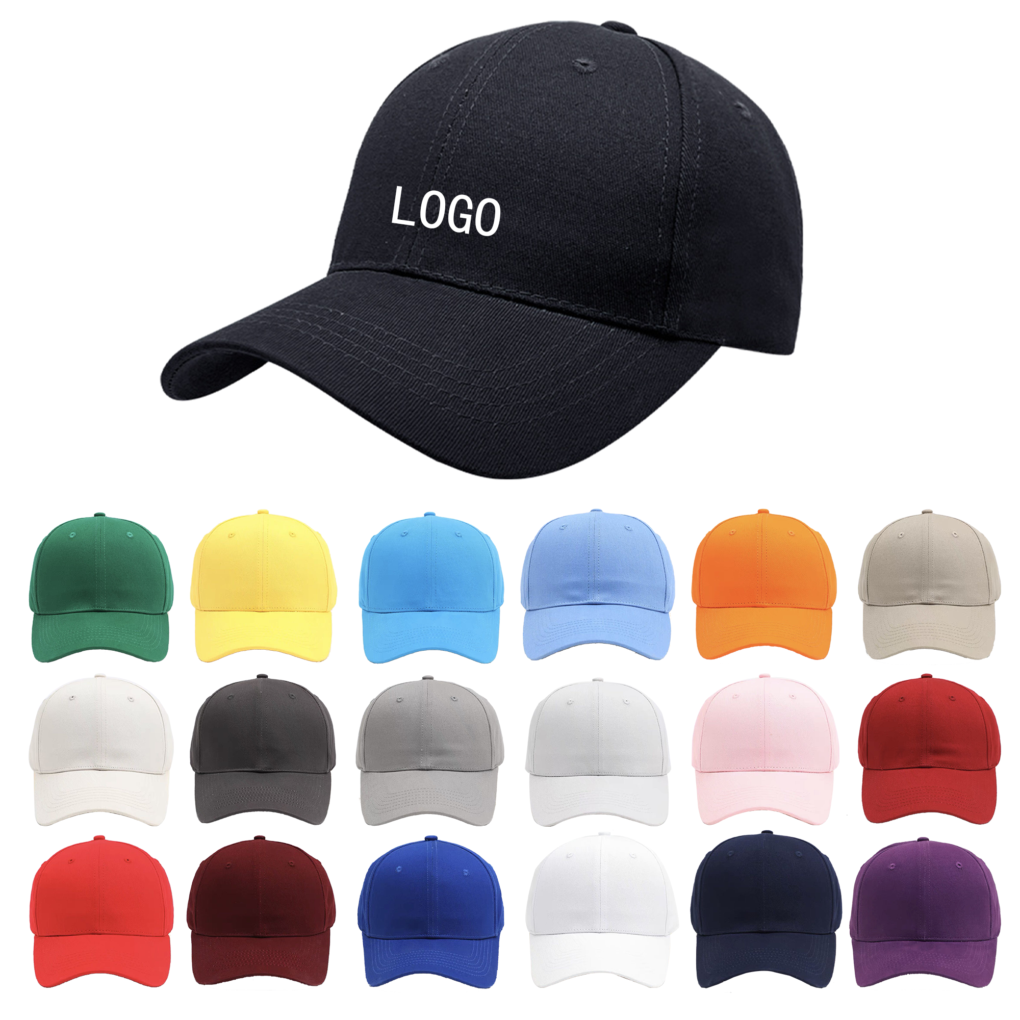 Cotton Comfortable Solid Color Baseball Cap 2