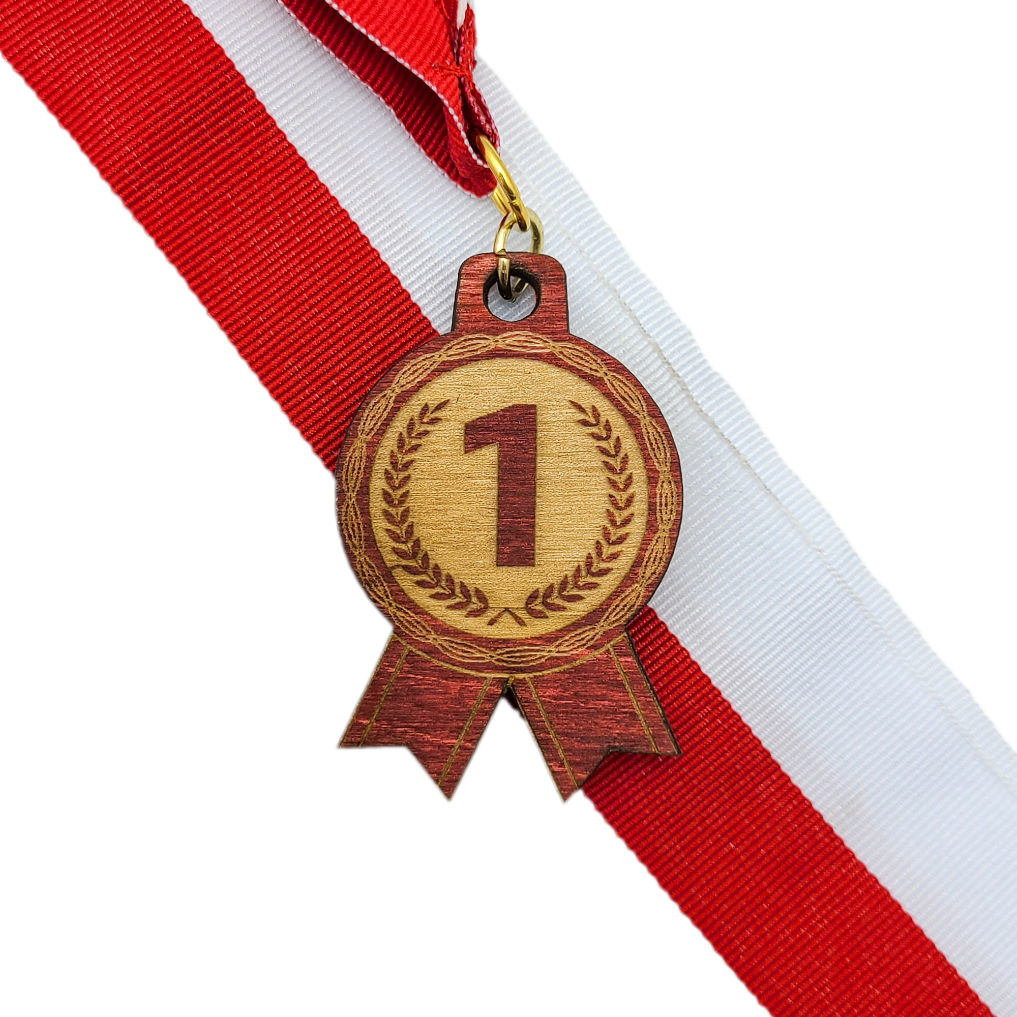 Wood Medals: 2 1/4" W x 2 1/4" H 2