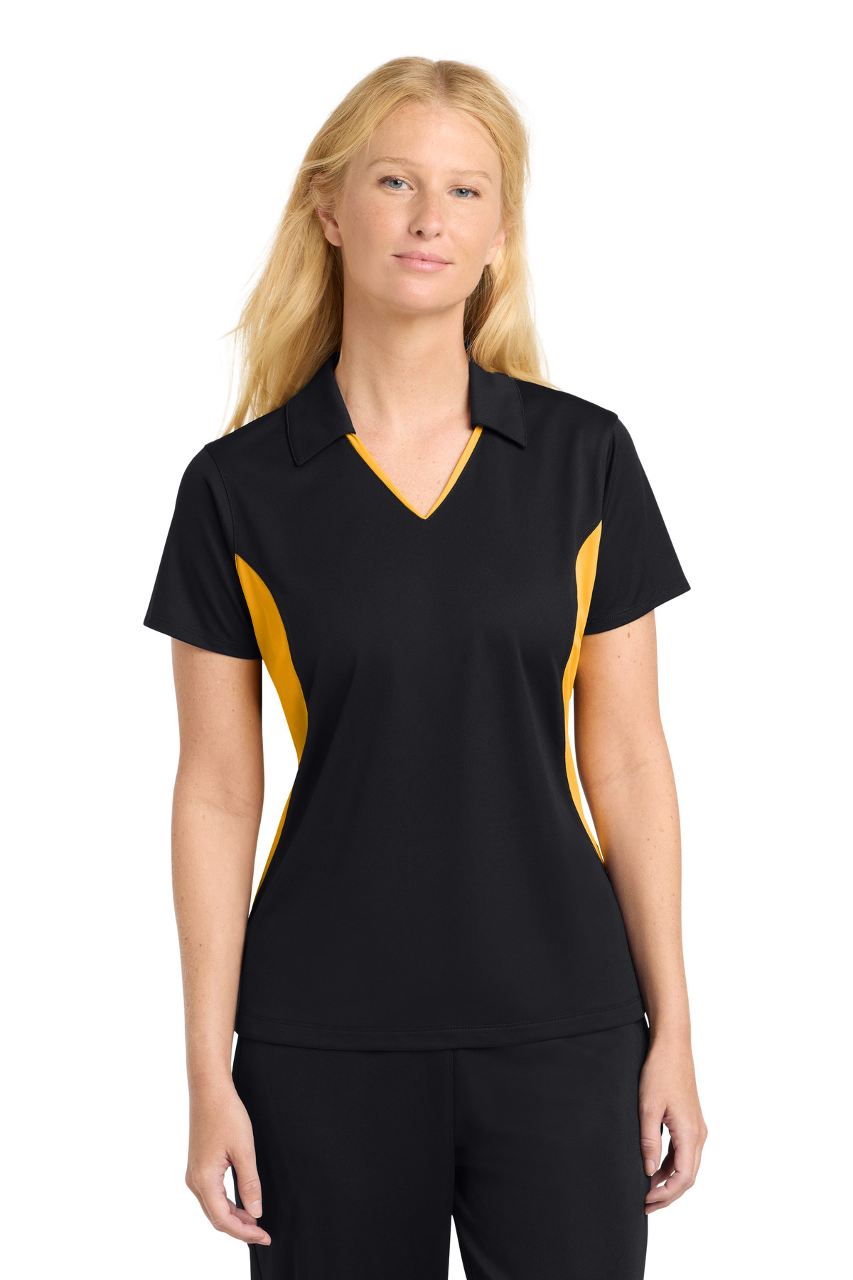 Sport-Tek Women's Side Blocked Micropique Sport-Wick Polo. LST655 47