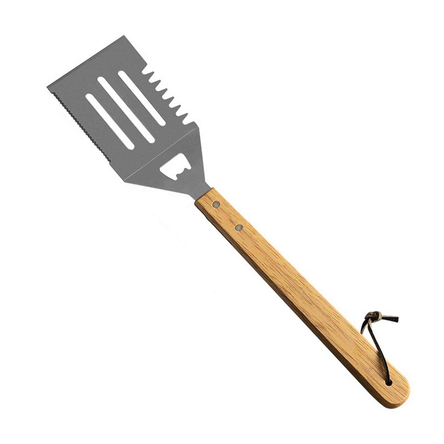 Wooden Handle Barbecue Stainless Steel Spatula 5
