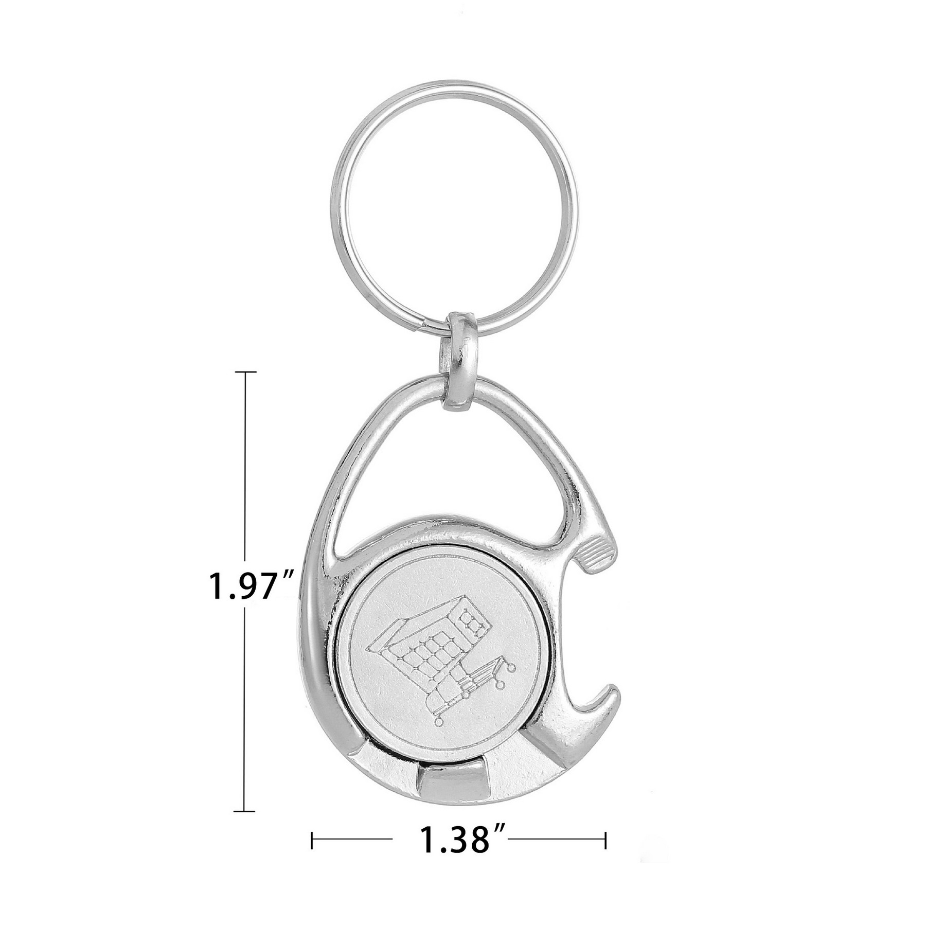 Shopping Cart Token Bottle Opener Car Key Chain 1