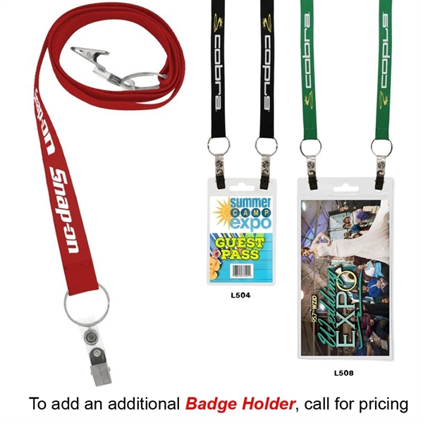 3/4 inch Recycled Econo Dual Attachment Lanyard 2