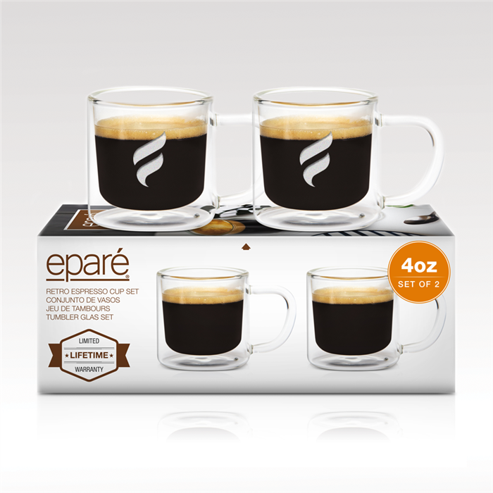 Epare Double-Wall Espresso Glass Mug (Set of 2) 9