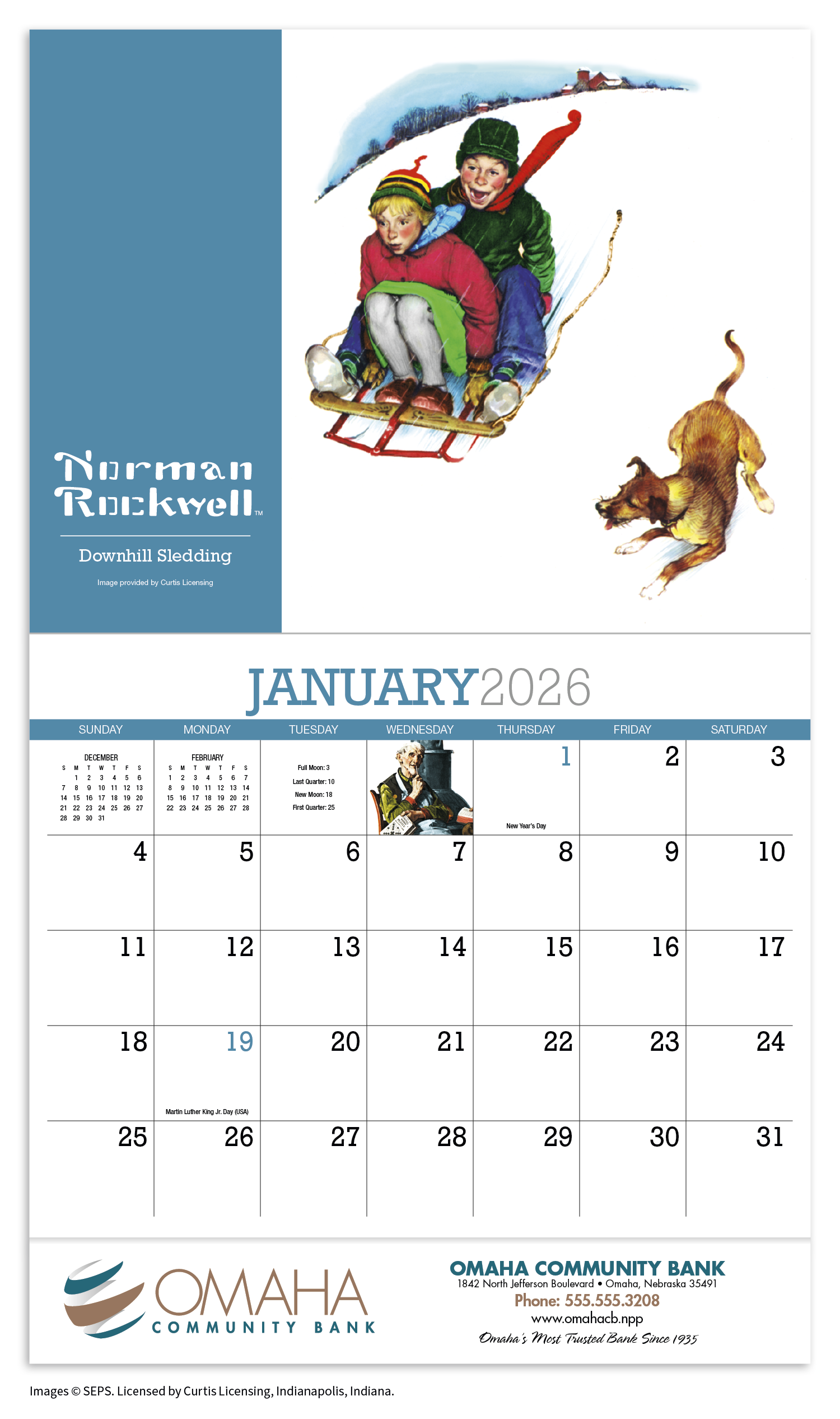 HotLine® Products Norman Rockwell Appointment Calendar - Stapled 73