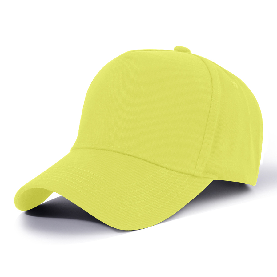Stock Solid Color Cotton 5-Panel Baseball Cap 29