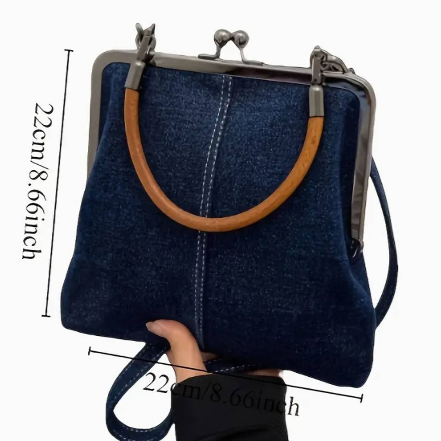 Denim single-shoulder crossbody bag 6