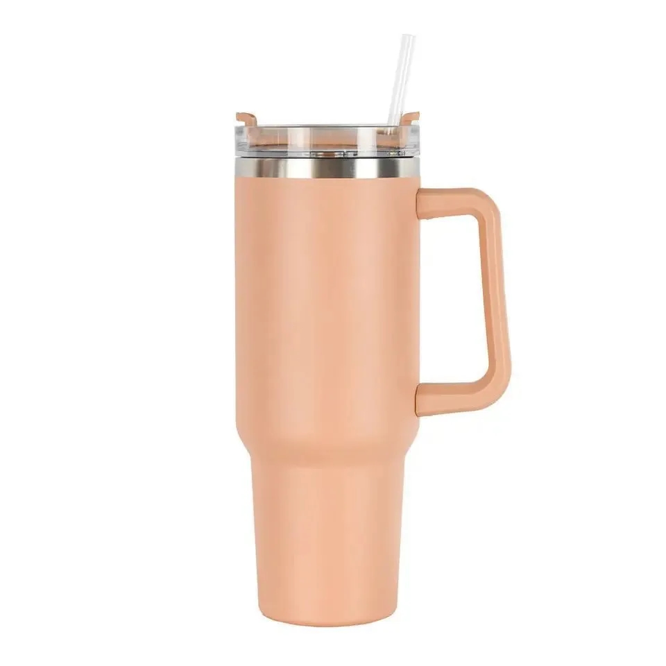 40 OZ Insulated tumbler with straw 5