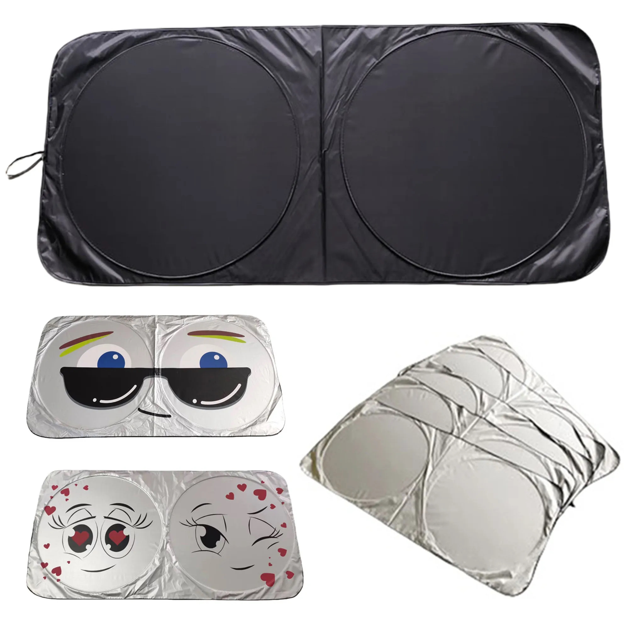 Reflective Foldable Car Sun Shade Windshield with Pouch 2