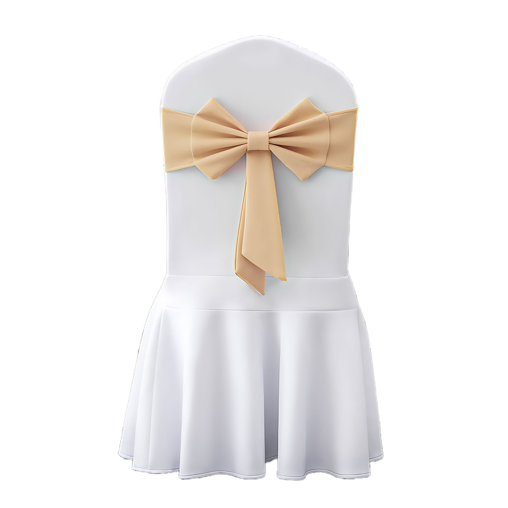 Elastic No-Tie Bow Chair Back Sash for Banquet Wedding Decoration 2