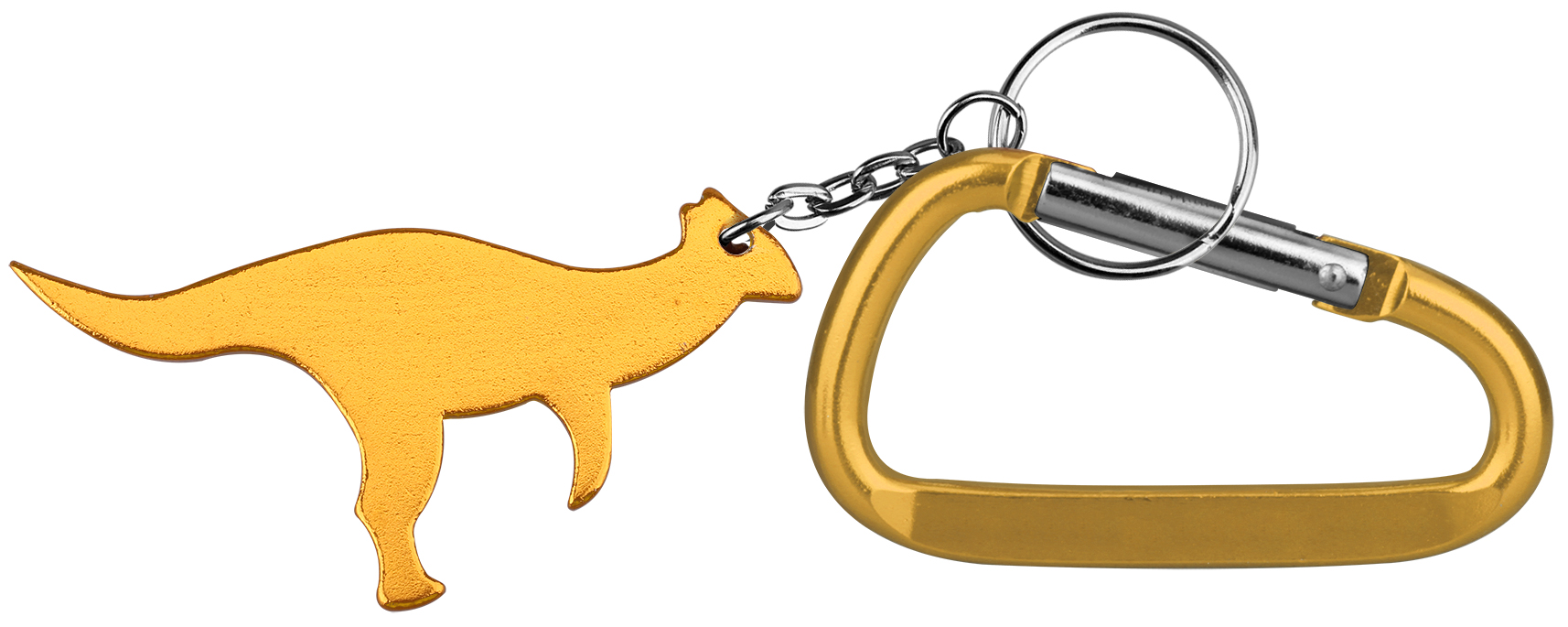 Dinosaur Shaped Aluminum Bottle Opener with with Carabiner 2