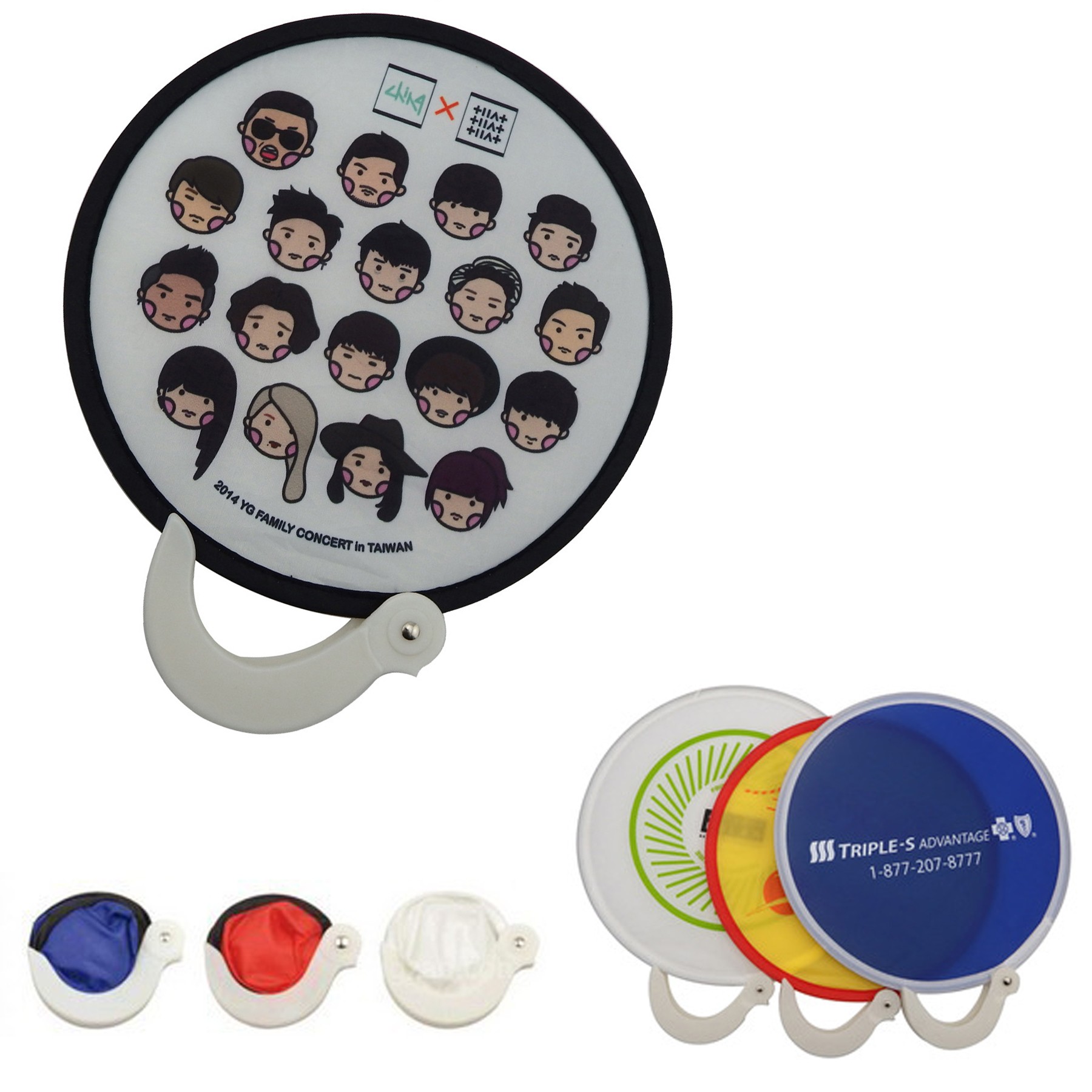 Folding Fan With Plastic Handle 2