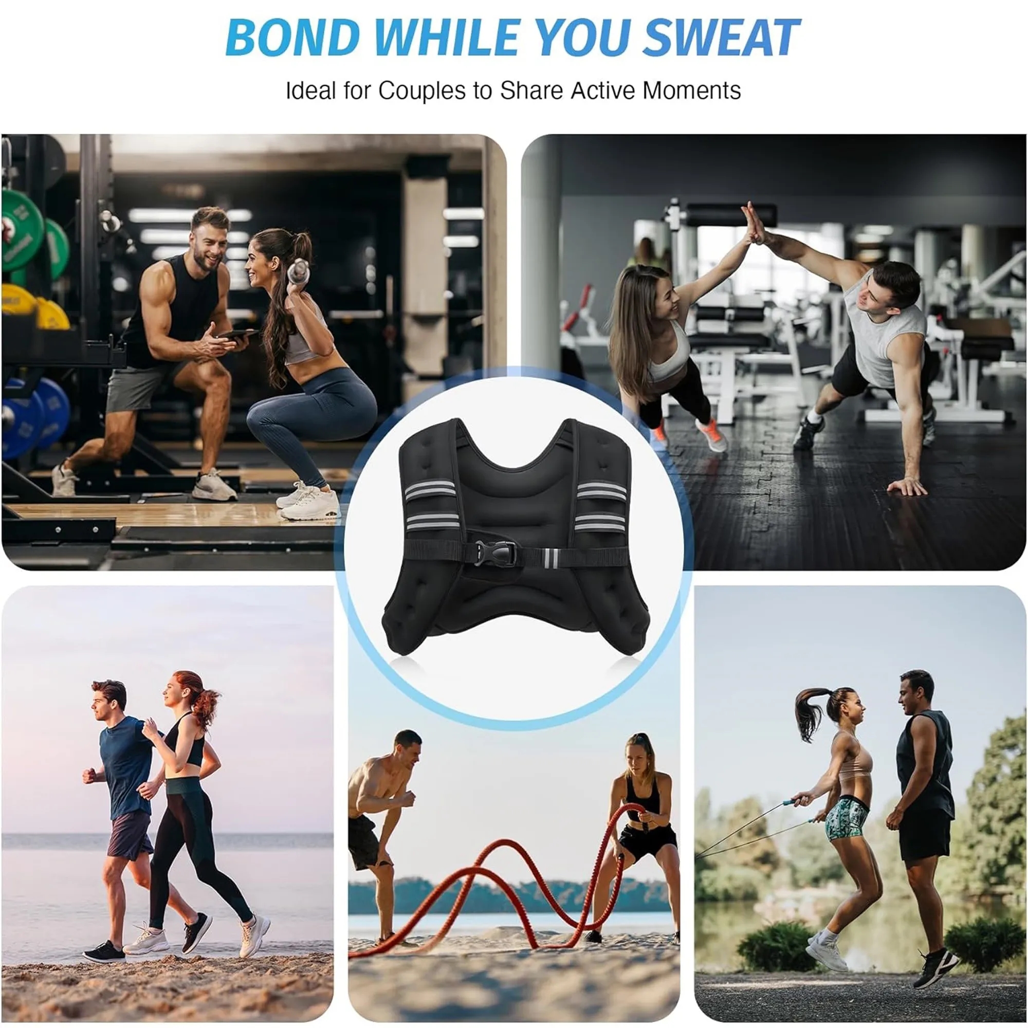 Weighted Running Sports Vest With Arm Pouch For Fitness 2