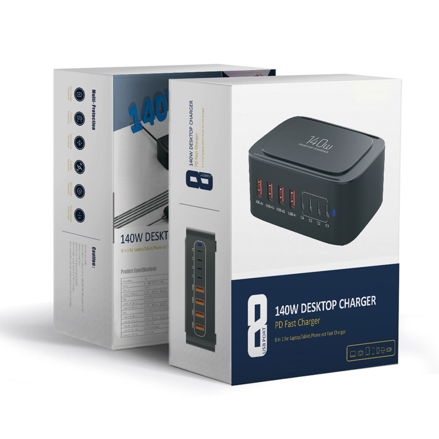 Power Hub 8-Port Desktop Charger - 140 W 3