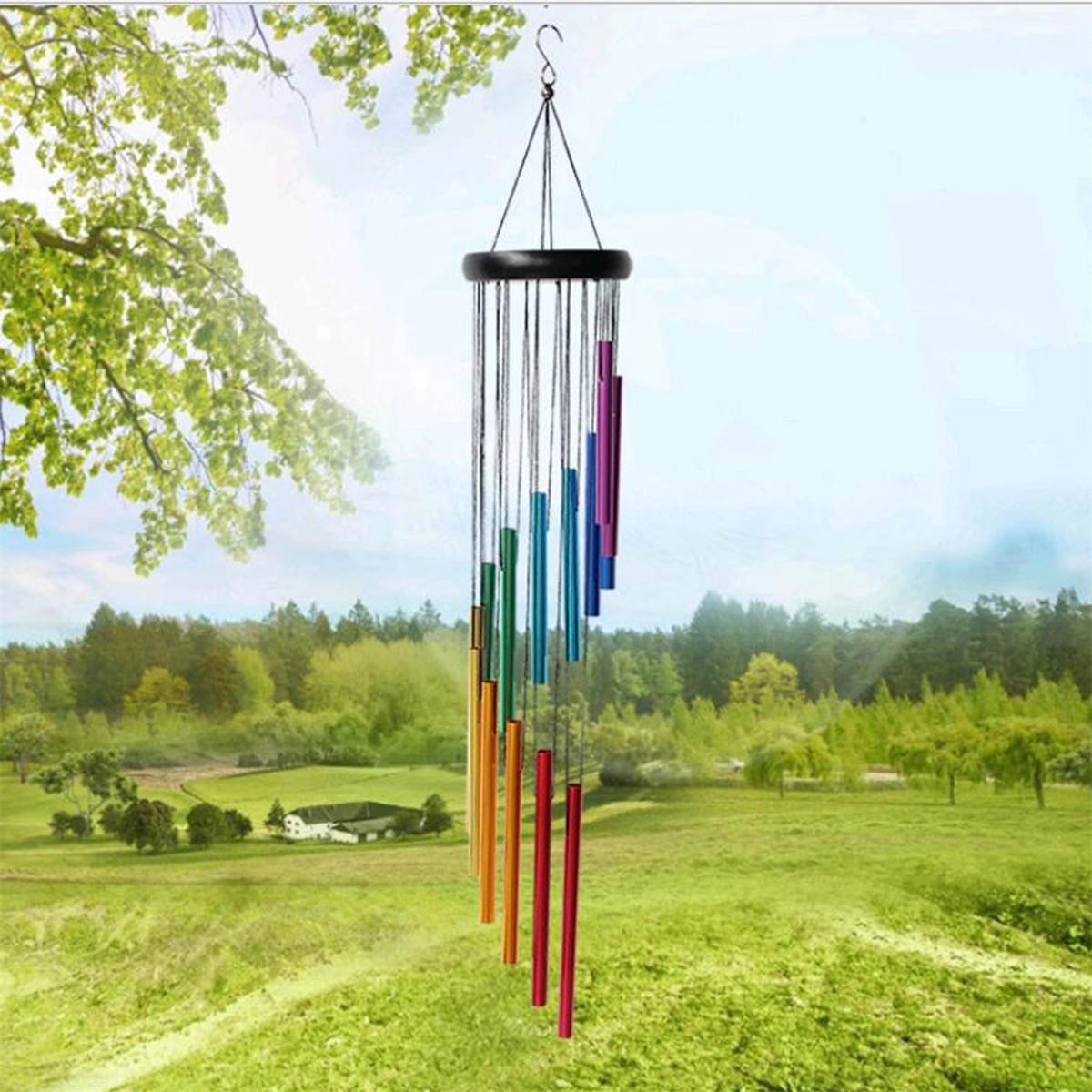 Classical Colorful 14 Metal Tubes Wind Chimes 29" Deep Tone 5