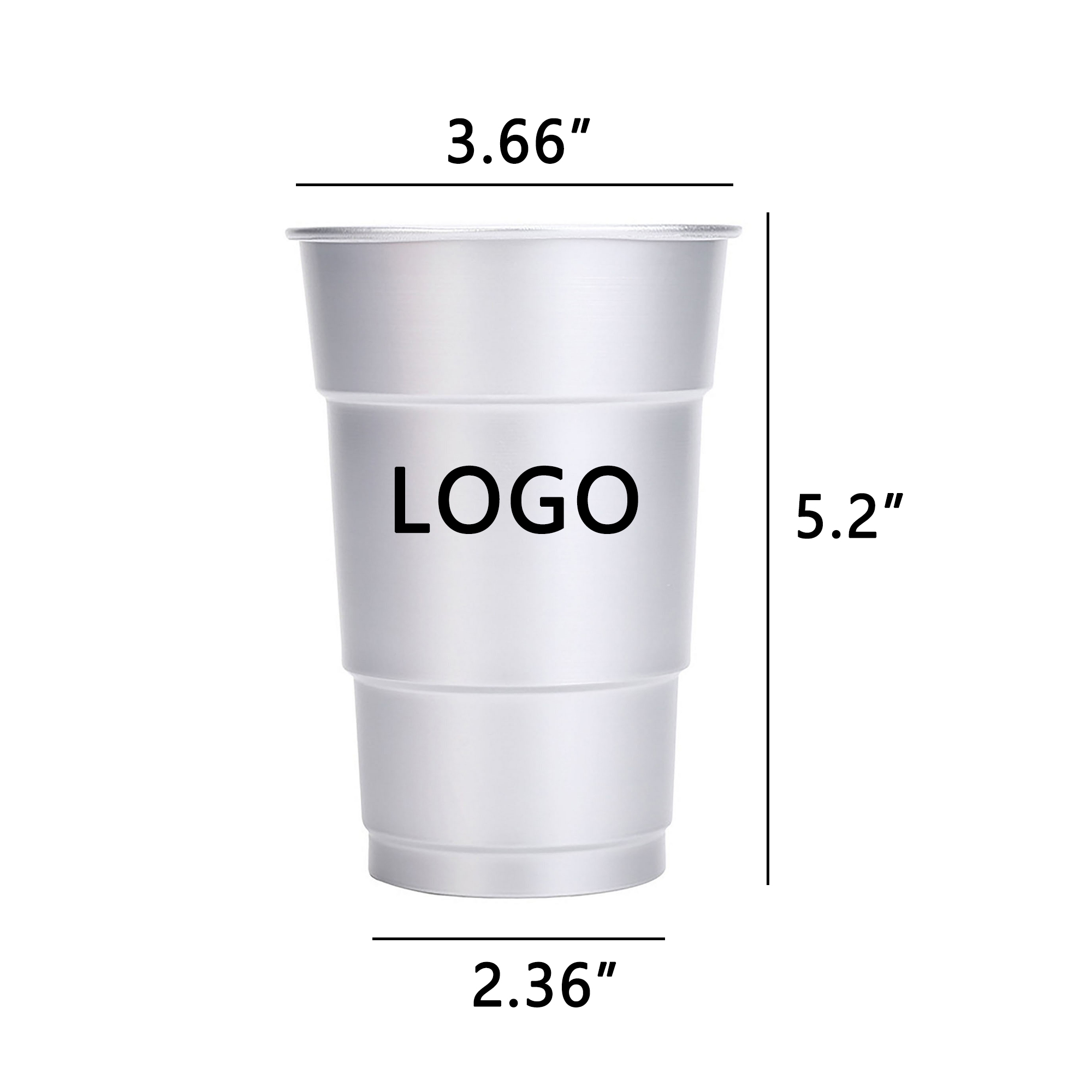 16 Oz Reusable Aluminum Outdoor Beer Cup Durable 6