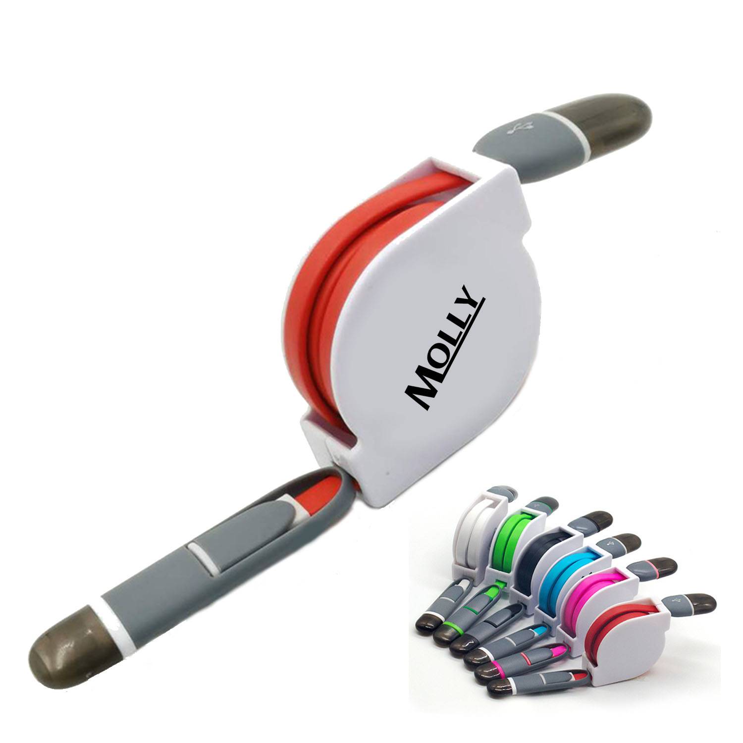 2 In 1 Retractable Multifunction USB Data Charging Cable 4