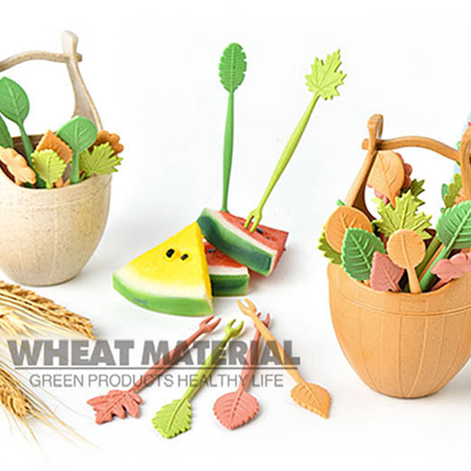 Mini Bucket Fruit Fork Set 2