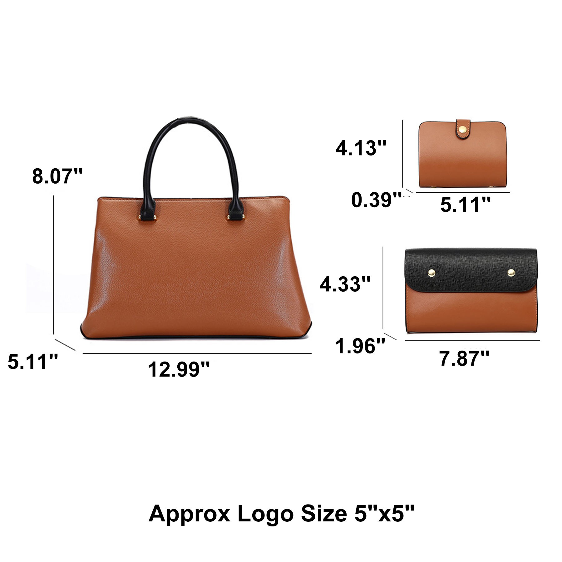 Women Handbag Bag Satchel Purse 2 Piece Set 2