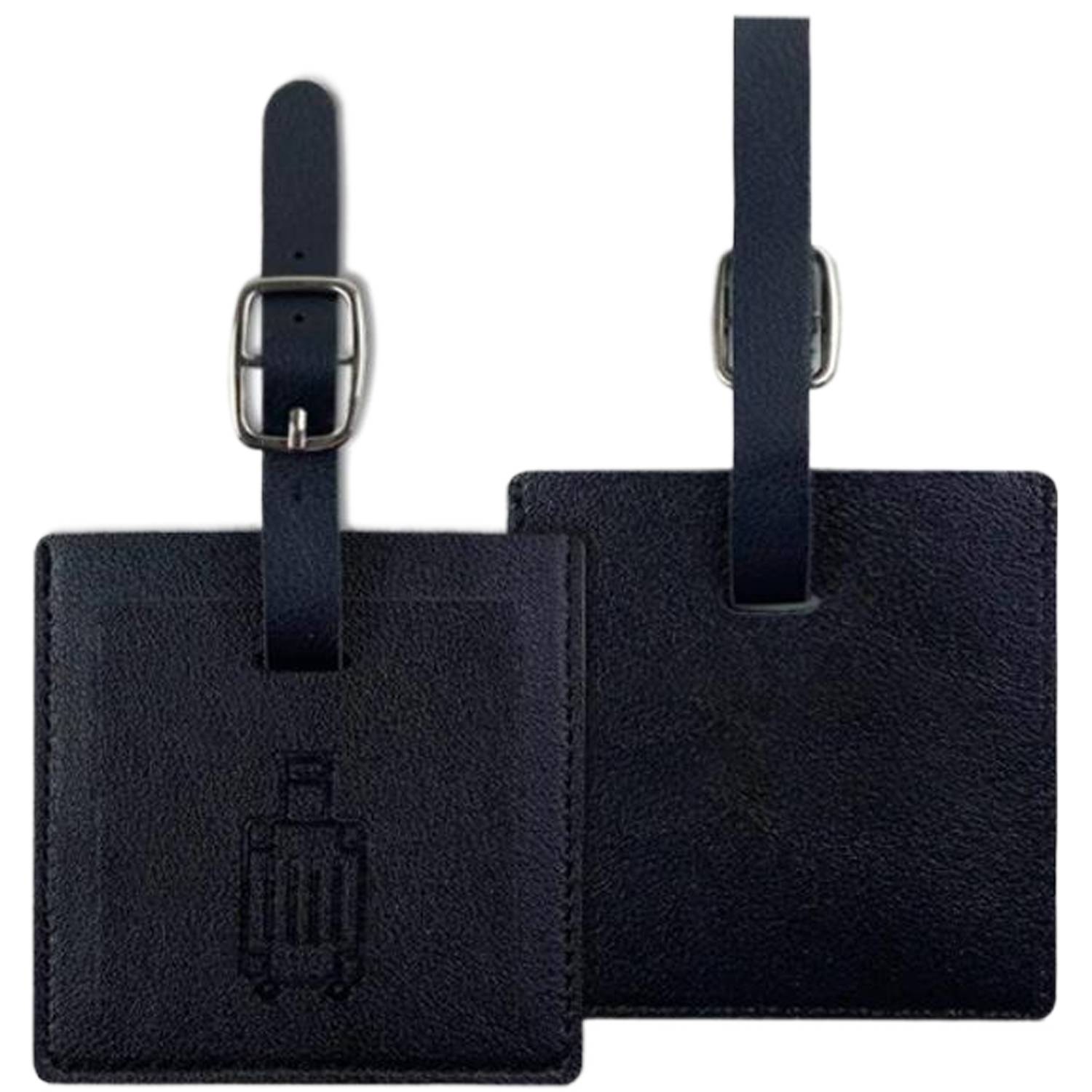 PU Leather Square Flip Cover Luggage Tag 11