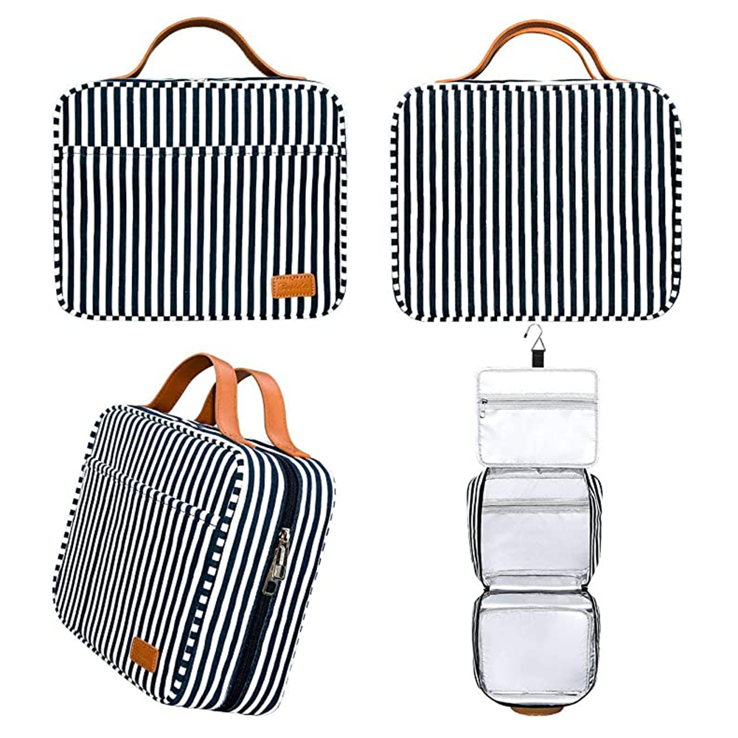 Striped Hanging Canvas Toiletry Bag 3
