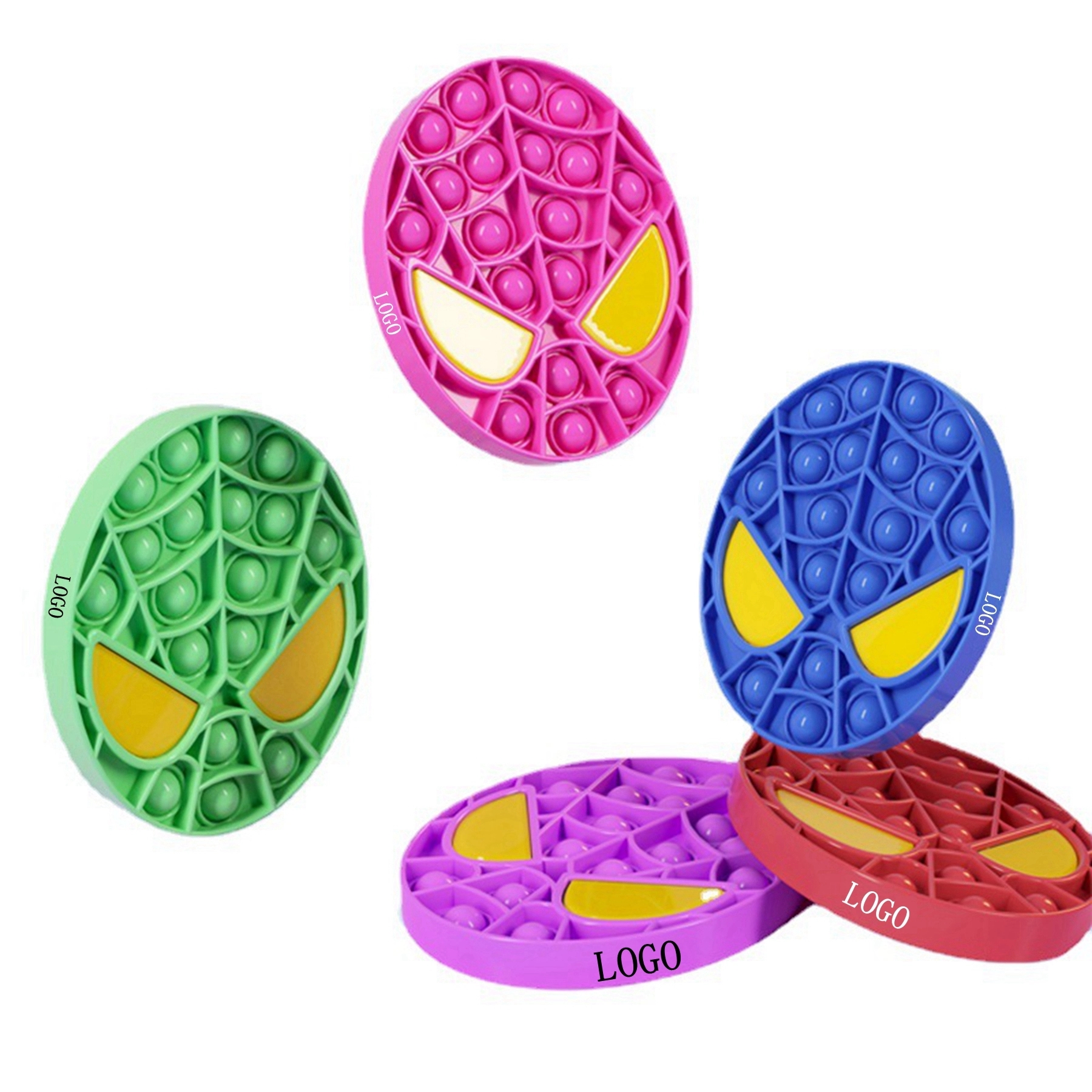 Super Man Shape Push Pop Bubble Ball Toy 5