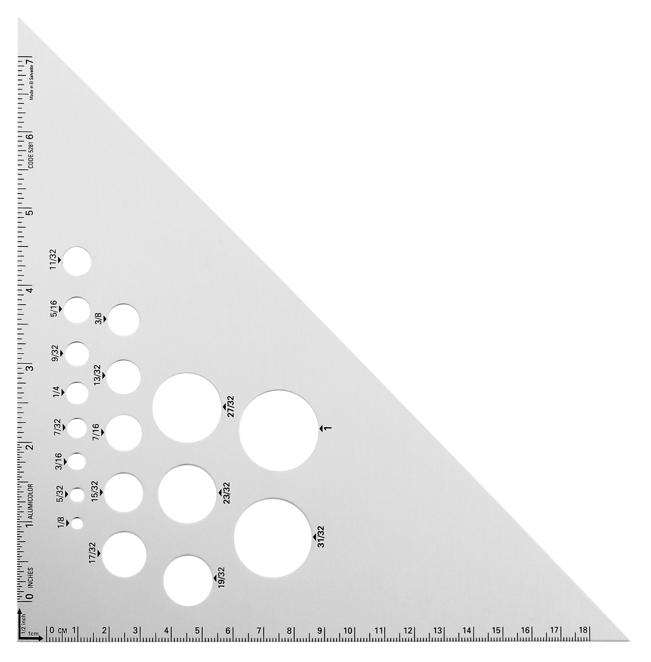 8" 45/90 Degree Aluminum Drafting Triangle 3