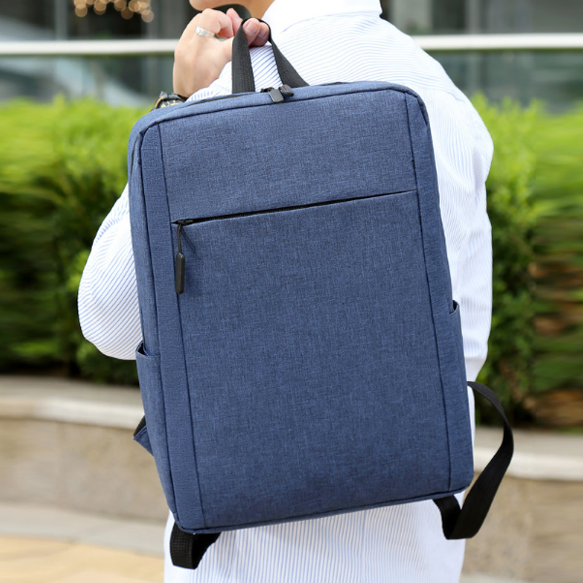 15.6" Minimalist Laptop Backpack with Multi-Compartment 2