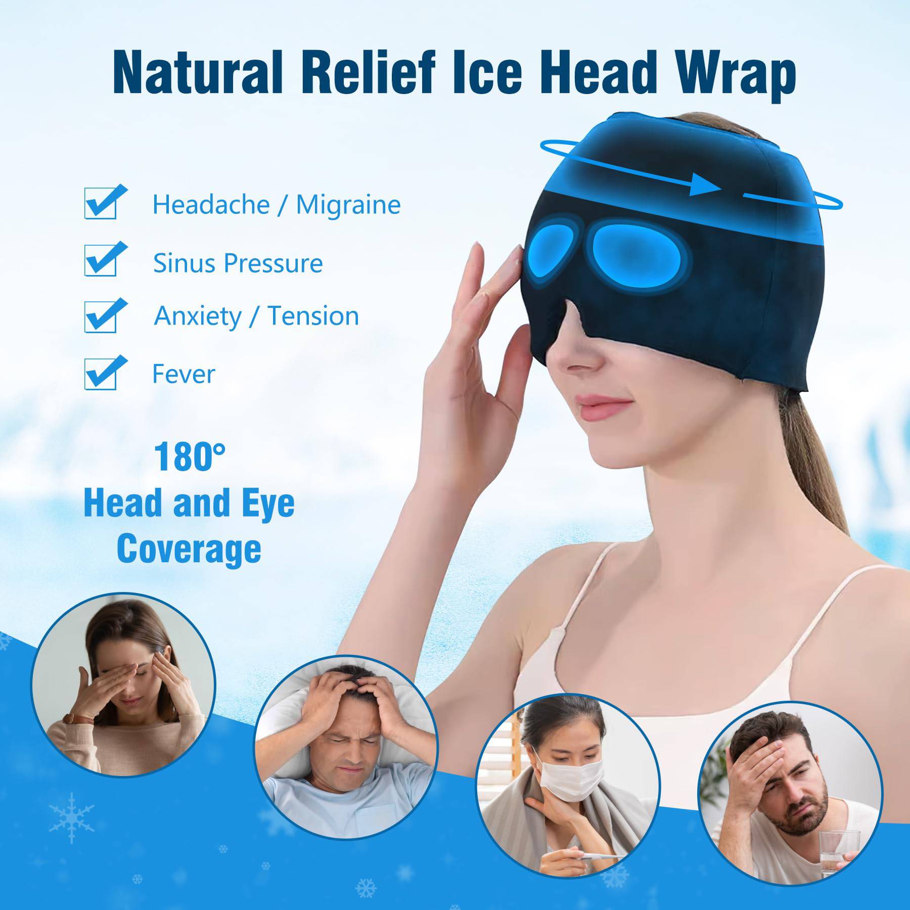 Solid Gel Ice Hot Compress Dual-Use Hood 4