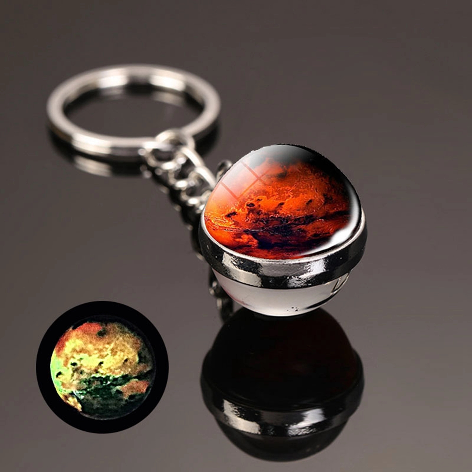 Glow in the Dark Crystal Ball Key Chain 6