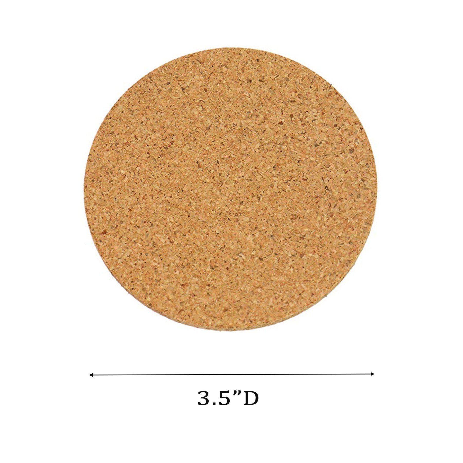 3.5" Round Natural Cork Coasters 2