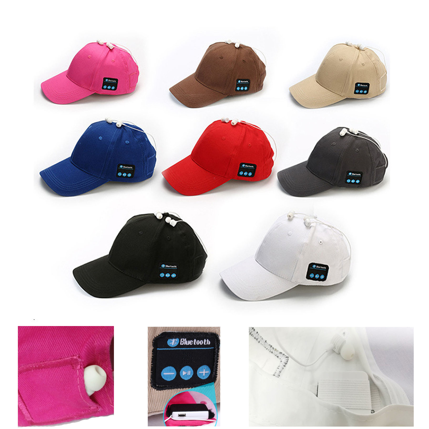 Unisex Bluetooth WirelessAdjustable Baseball Caps 2