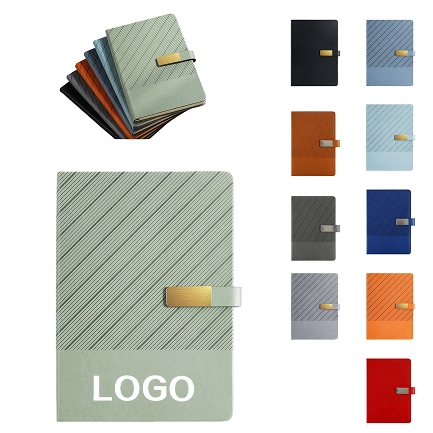 A5 Twill Notebook with Snap Button 1