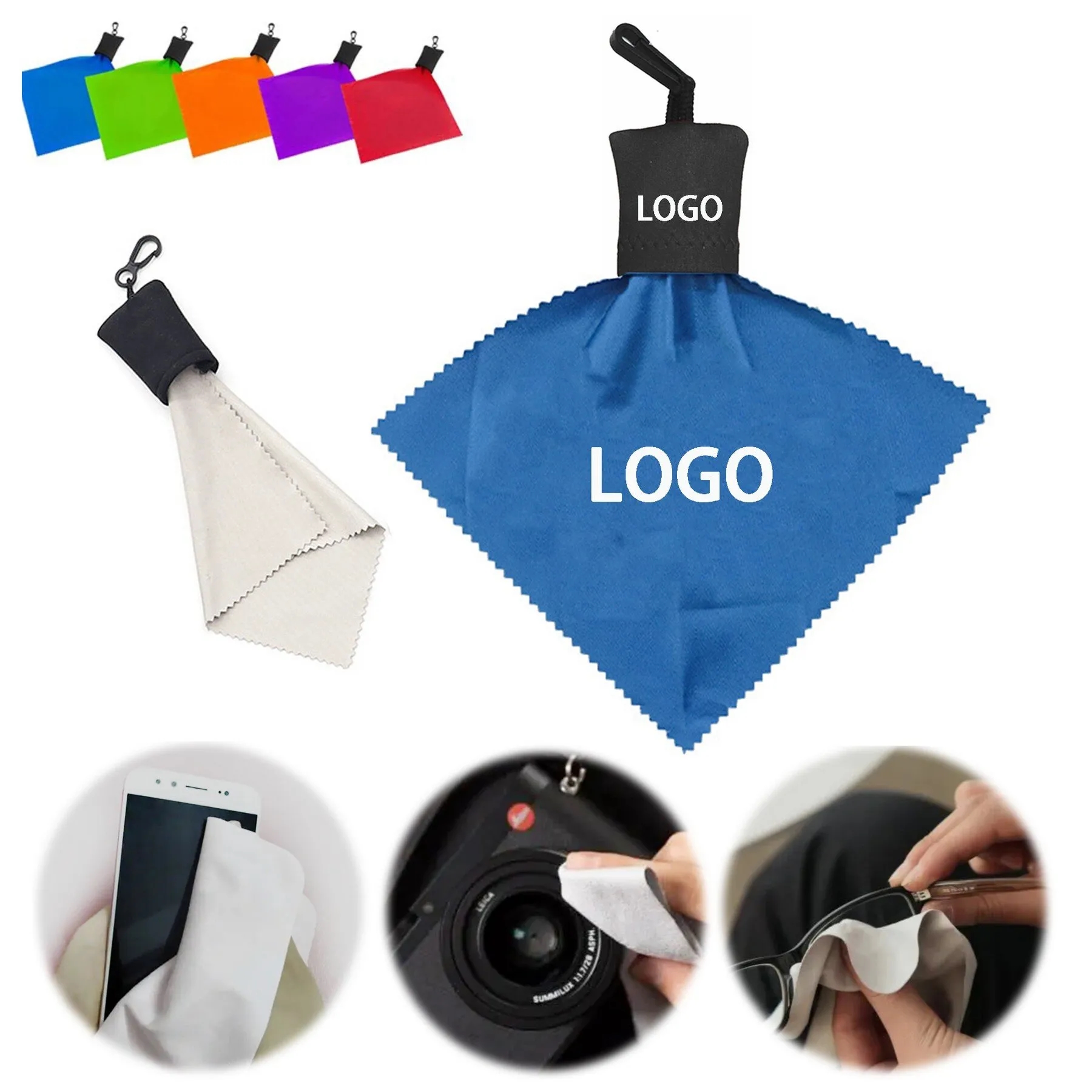 Microfiber Cleaning Cloths With Keychain 5