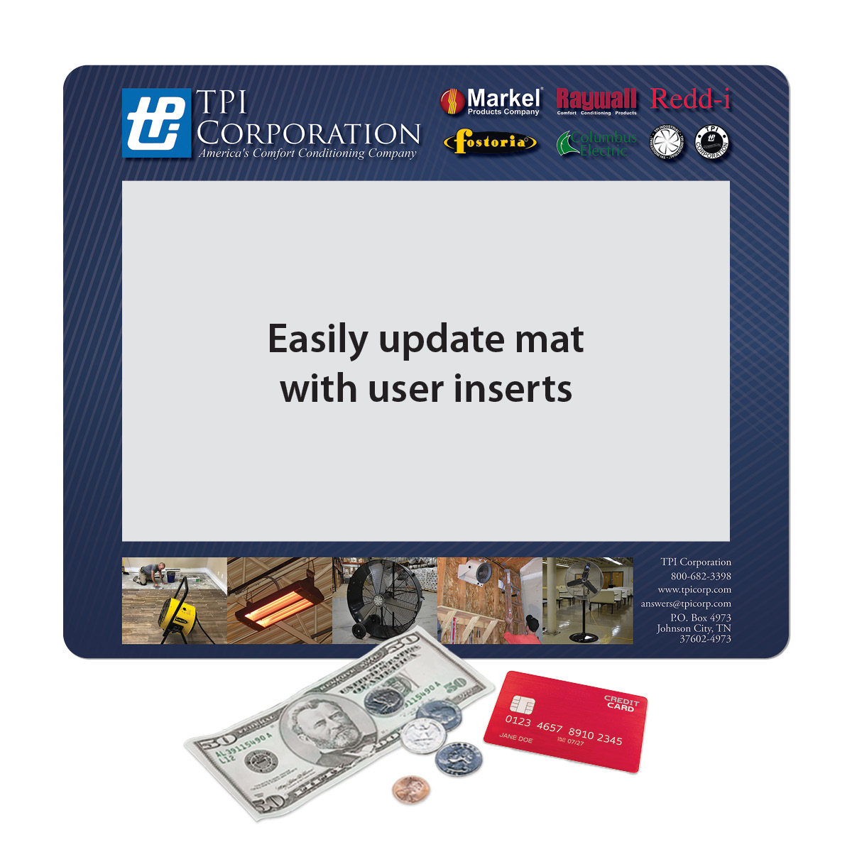 Frame-It Flex Barely There Ultra Thin Window Counter Mat-9"x11"x.020"