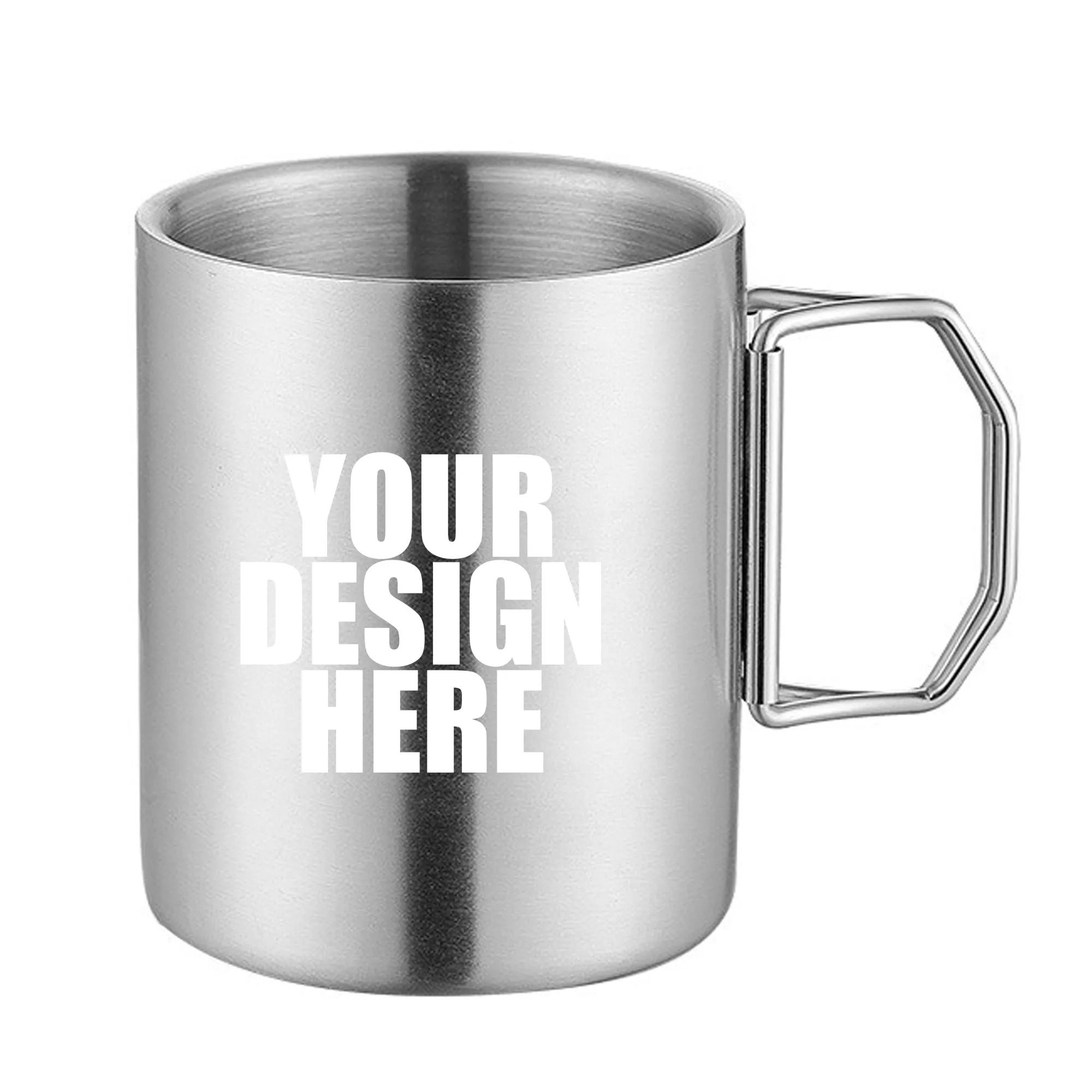 Stainless Steel Folding Handle Camping Mug 3