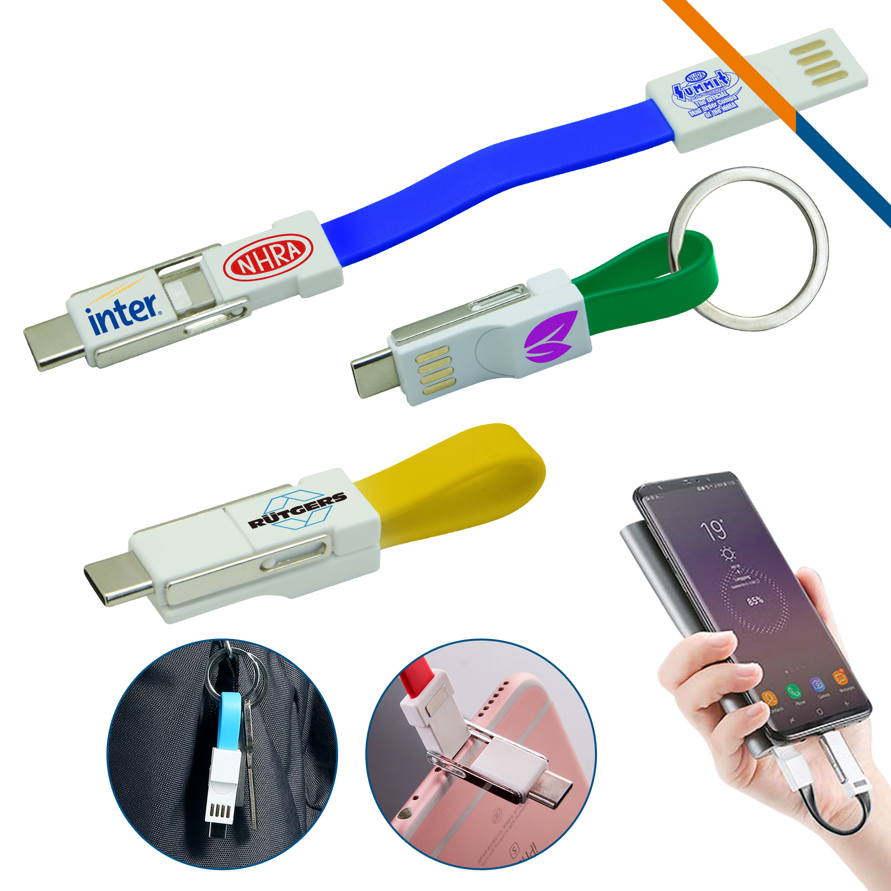 Keychain 2in1 Charging Cable 10