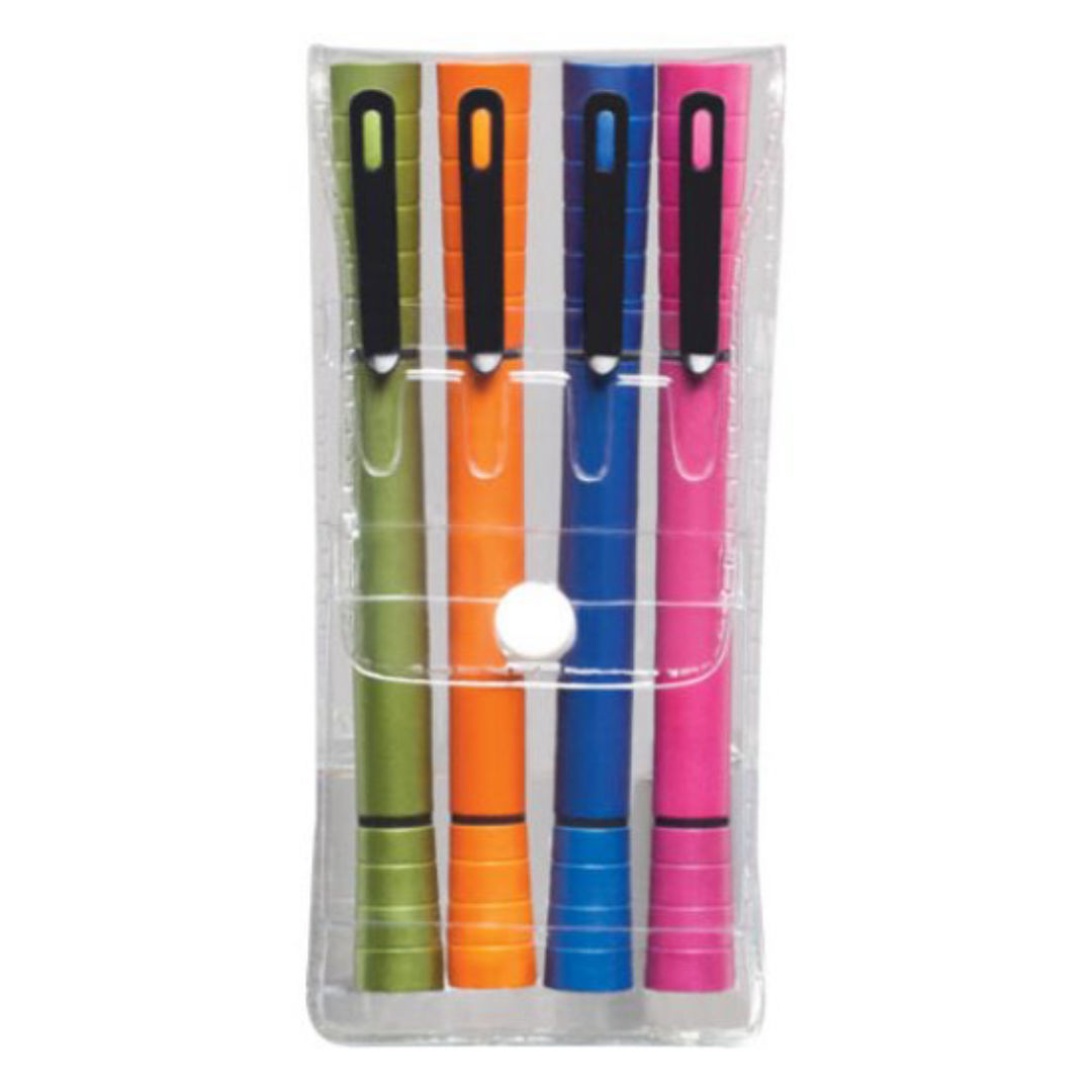 Double Pen/Highlighter 4pc Gift Pack (Specify Colo 2