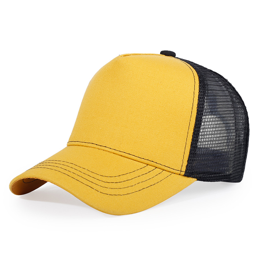Stock Multi-Tone Cotton 5-Panel Trucker Cap 7