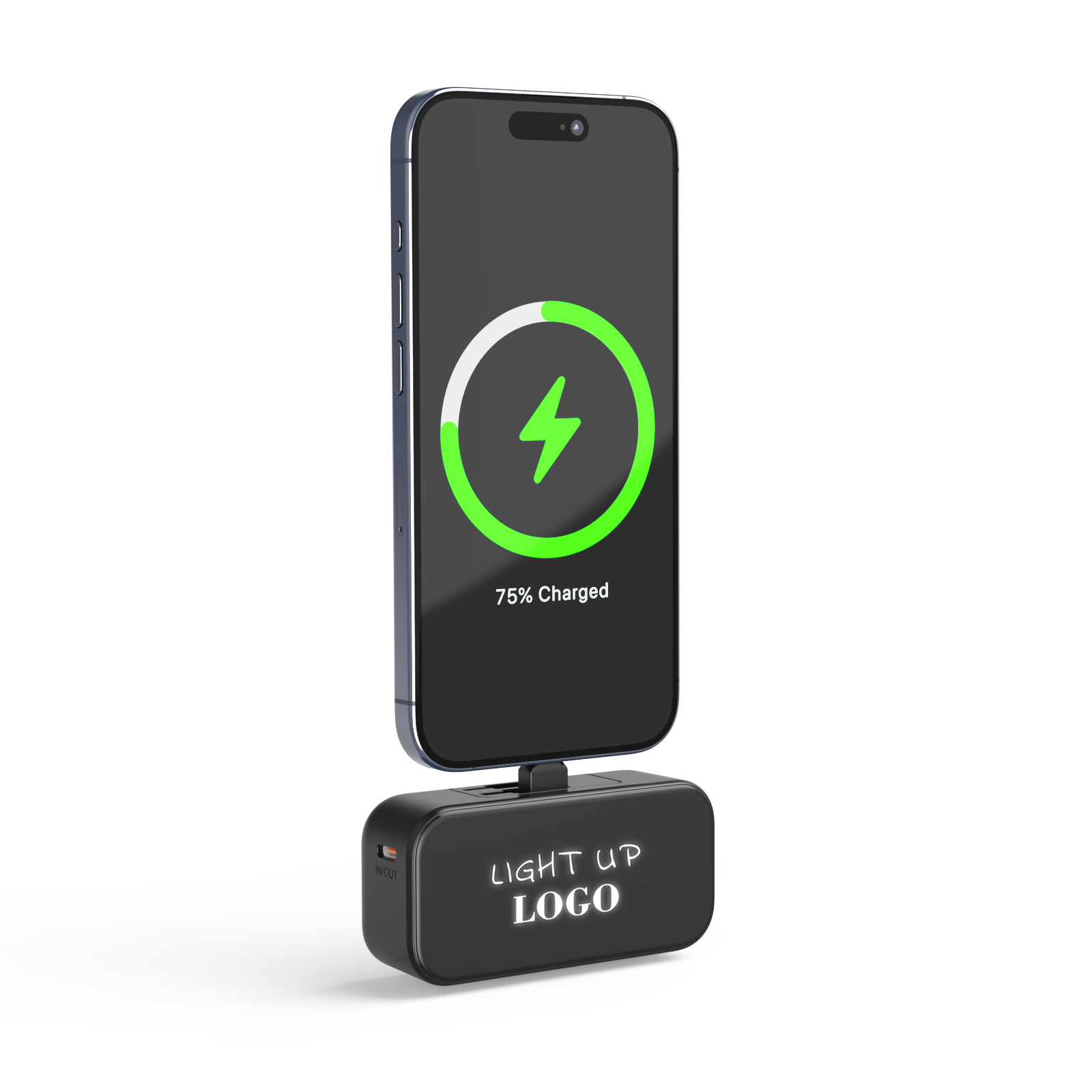 4,500 mAh Light Up Logo Power Bank 3